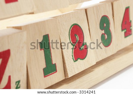 Close up of Number Blocks