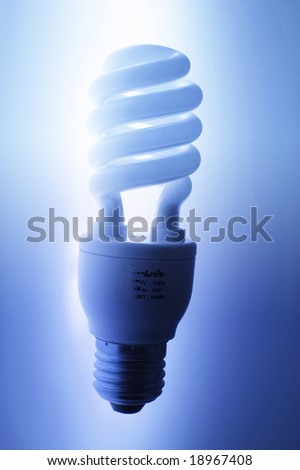 Compact Fluorescent Lightbulb in Blue Tone