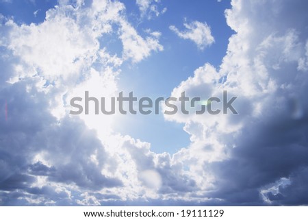 Formation of White Clouds on Blue Sky