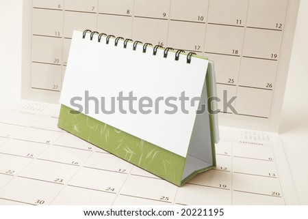 Blank Desk Calendar on Calendar Pages