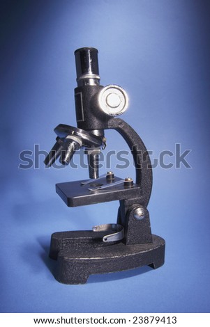 Microscope on Blue Seamless Background