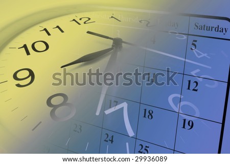 Composite of Clock and Calendar