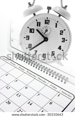 Composite of Calendar and Alarm Clock