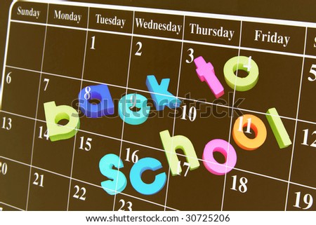 Composite of Back to School and Calendar