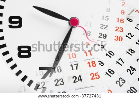 Composite of Clock and Calendar Pages