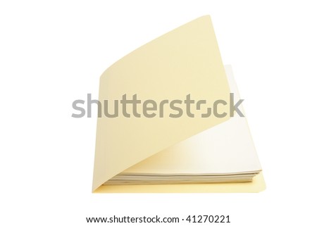 Manila Folder on Isolated White Background
