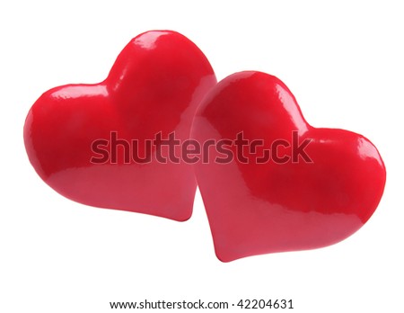 Love Heart Background on Red Love Hearts On White Background Stock Photo 42204631