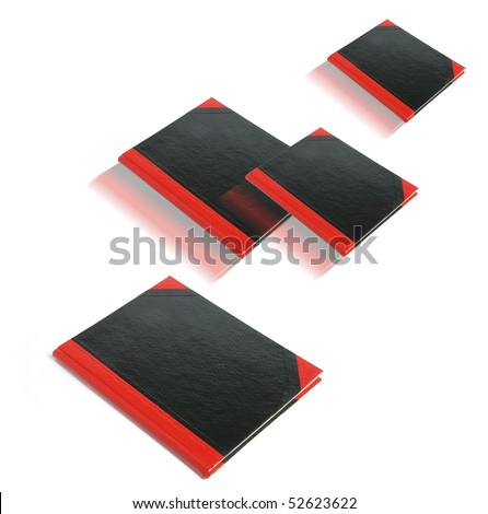 Hard Cover Note Books on White Background