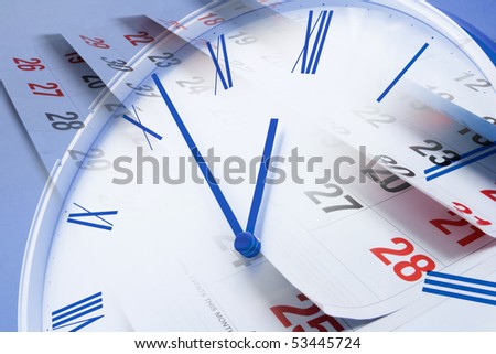 Composite of Clock and Calendar Pages