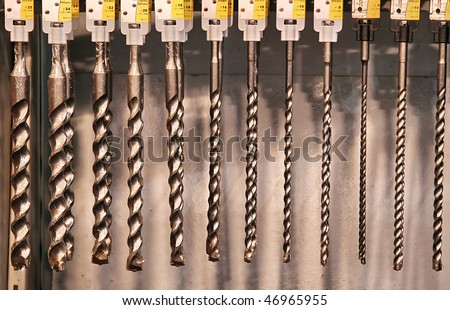 Drill set on the wall