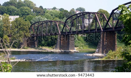 Old Railroad Bridge across the Delaware River, New Jersey.