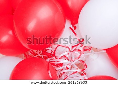 red-white balloons on  board