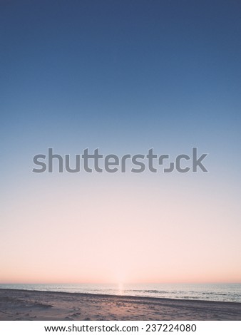 night sky with stars on the summer beach. space view from earth - retro, vintage style look