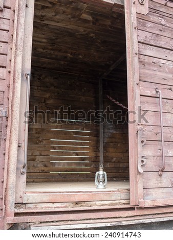 old train cabin with accessories