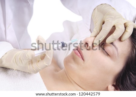Woman preparing for cosmetic surgery