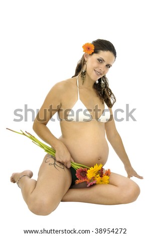 pregnant tattoo. Pregnant woman with tattoo