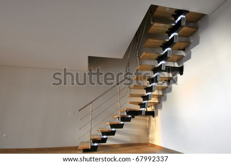 Modern empty apartment stairs style