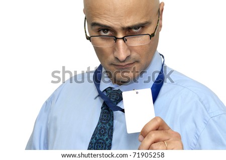 Businessman or stock broker with cellphone