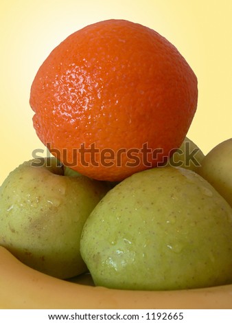 Different fruits isolated with clipping path