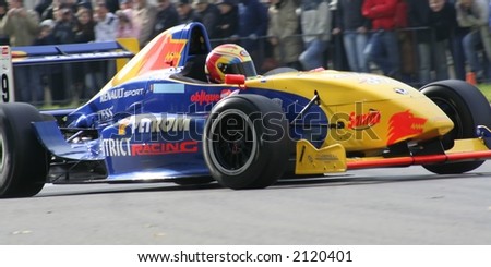 Formula three Race car at a demonstrative show in Bucharest Ring Tour