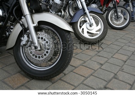 Motorcycle wheels different color and types