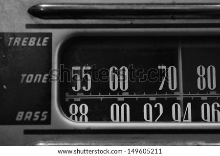 Vintage radio dial