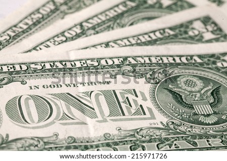 Background of American one-dollar bills
