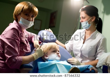 Pediatric Dentistry. A child at a reception at the dentist