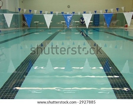 An indoor pool in an institution