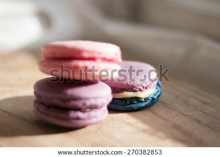 just baked bright delicious cakes macaron