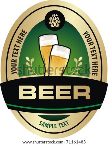 beer label vector