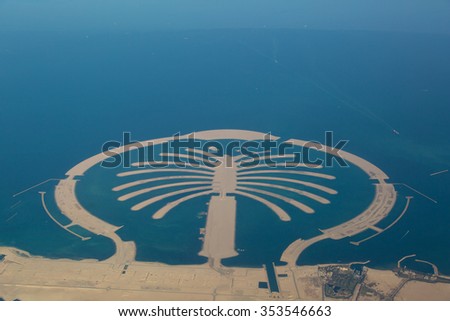 Dubai, The Palm Jebel Ali, UAE,  December 2015, 
artificial island in the Persian Gulf in Dubai, United Arab Emirates