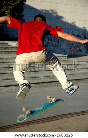 Skater doing a jump