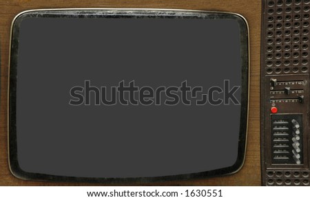 Old TV box (contains clipping path)