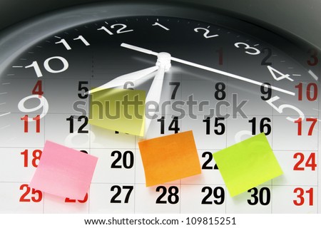 Composite of Clock and Calendar Page