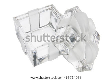 Crystal Gift Box on White Background