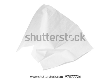 Tissue Paper on White Background