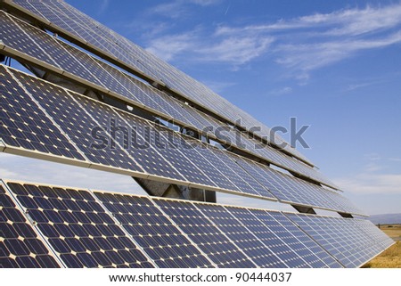 Alternative energy sources. Solar panels.