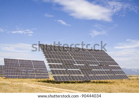 Alternative energy sources. Solar panels.