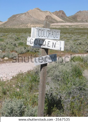 Ghost Town Street Sign
