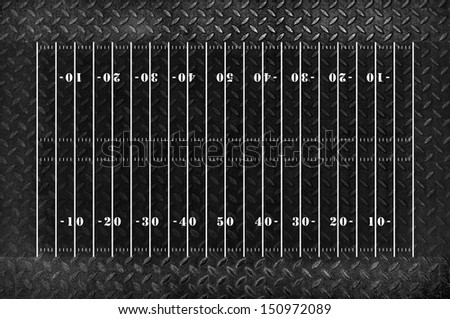 american football field pattern on the grunge metal background