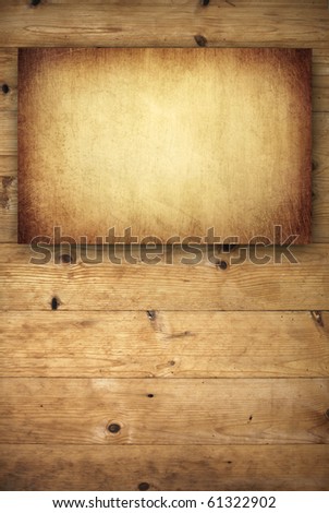 scratch paper on the wood background