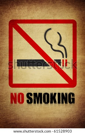 No smoking sign vintage style