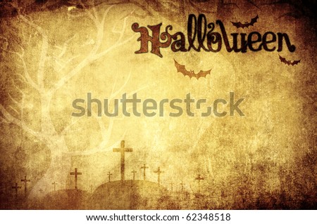 halloween vintage background with title