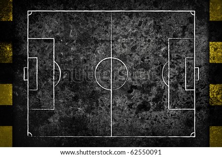 street soccer field in dark grunge style