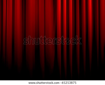 red curtain fade to dark