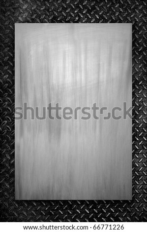 blank scratch metal sheet for your data on old metal plate