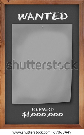 wanted chalkboard with blank paper for your data