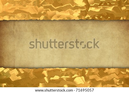 golden abstract strip with vintage background