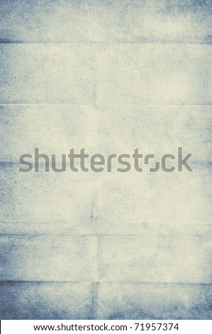 crumpled pale blue vintage paper background